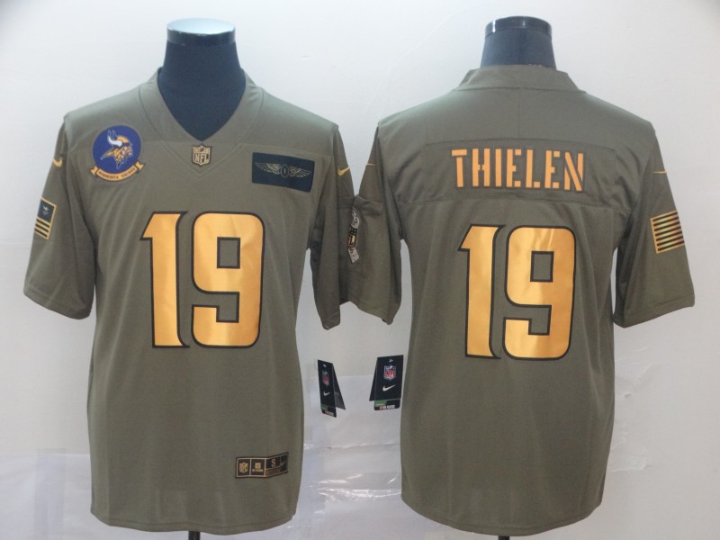 Men's Minnesota Vikings Adam Thielen #19 Brown Alternate Jersey